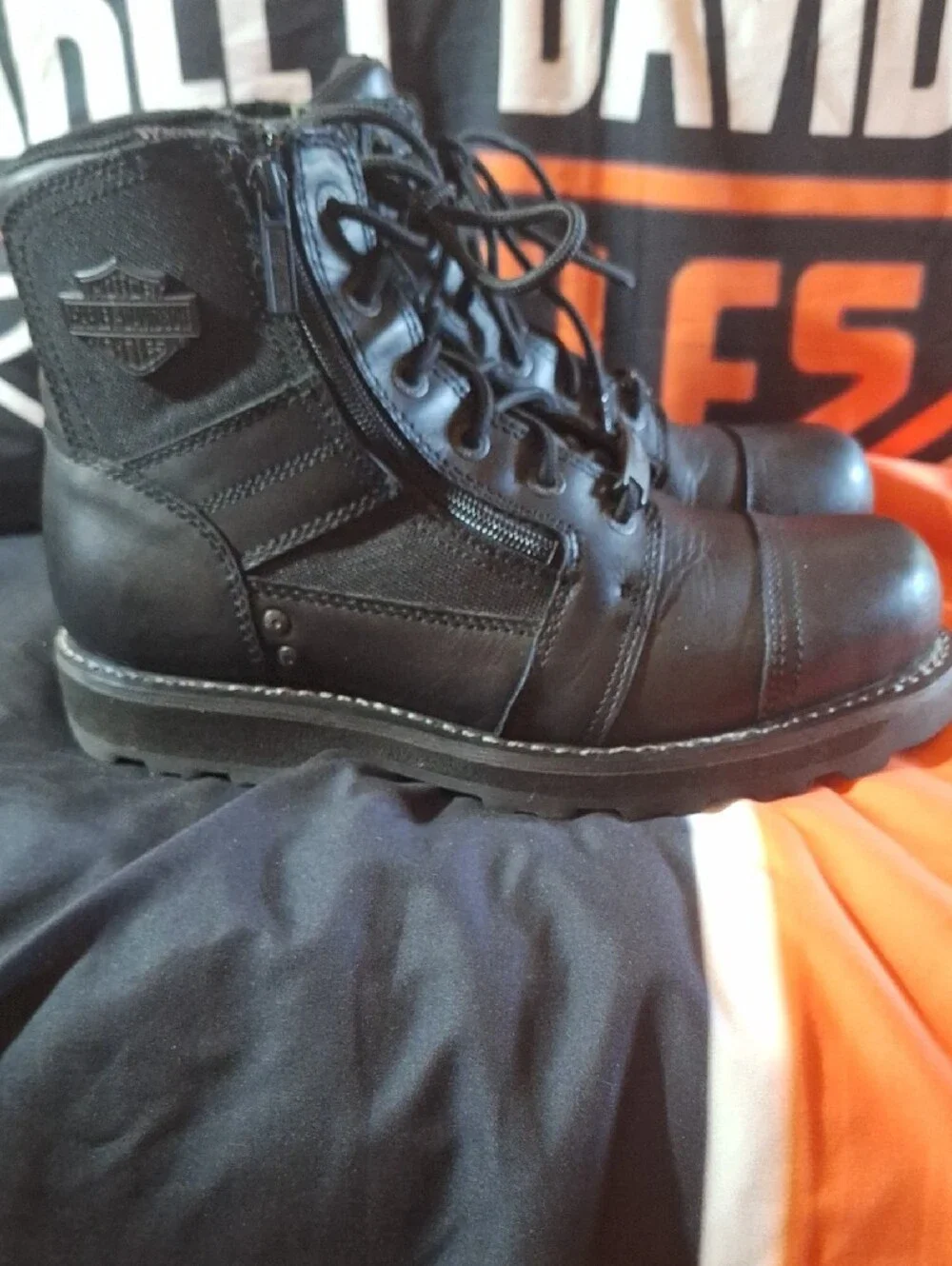 Harley-Davidson Men's Black Leather Bonham Riding Boot